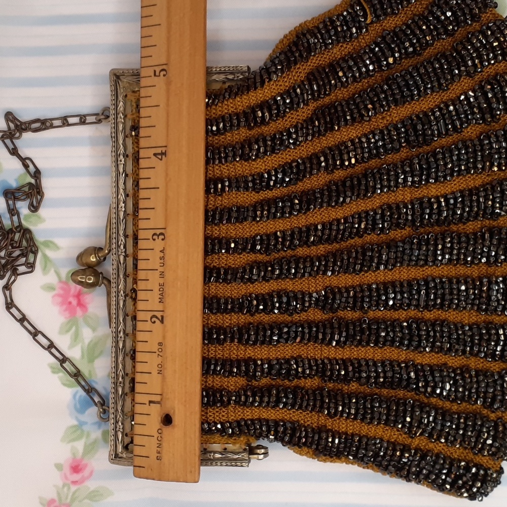 Antique Vintage Beaded Purse Small Size - Picture 6 of 9